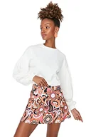 Spódnice - Trendyol Damska spódnica mini o linii A, rozkloszowana tkana, wielokolorowa, 34, wielobarwny, 60 - miniaturka - grafika 1