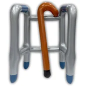 Balony i akcesoria - Dmuchany Balkonik Nadmuchiwany Chodzik Z Laską Dmuchaniec Przebranie Balon - miniaturka - grafika 1
