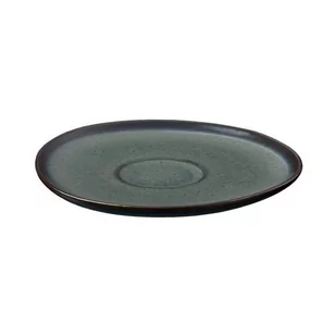 Zielono-szary kamionkowy spodek Villeroy & Boch Like Lave, 15,5x15 cm - Talerze - miniaturka - grafika 1