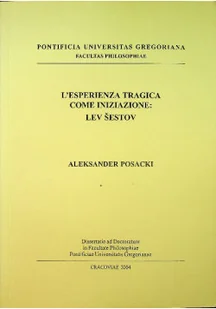 L'esperienza tragica come iniziazione Lev Sestov - Poezja - miniaturka - grafika 1