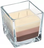 Świece - ŚWIECA ŚWIECZKA 32H TRÓJKOLOROWA ZAPACHOWA SZKLANA - miniaturka - grafika 1