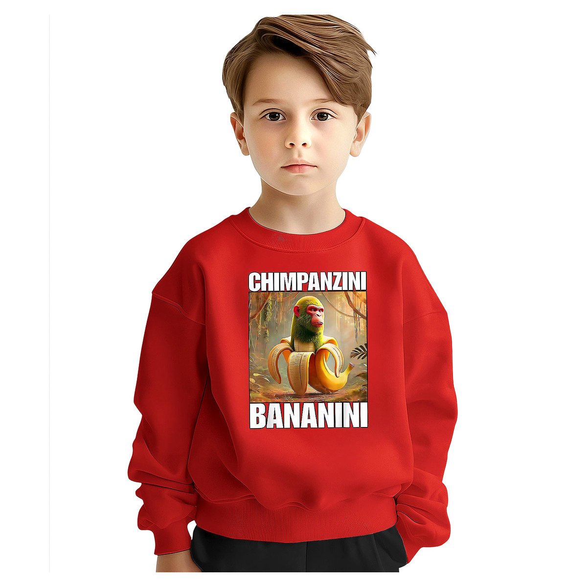 BLUZA DZIECIĘCA CHIMPANZINI BANANINI 134-140 DLA CHŁOPCA DZIEWCZYNKI