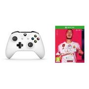 Kontrolery do Xbox - Kontroler bezprzewodowy MICROSOFT TF5-00004 Biały do Xbox One + FIFA 20 - miniaturka - grafika 1