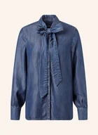 Bluzki damskie - Joop! Bluzka Z Wiązaniem Pod Szyją Ulla W Stylu Jeansowym blau - miniaturka - grafika 1