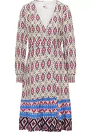 Sukienki - IZIA Damska sukienka kopertowa, niebieska, wielokolorowa, S - miniaturka - grafika 1