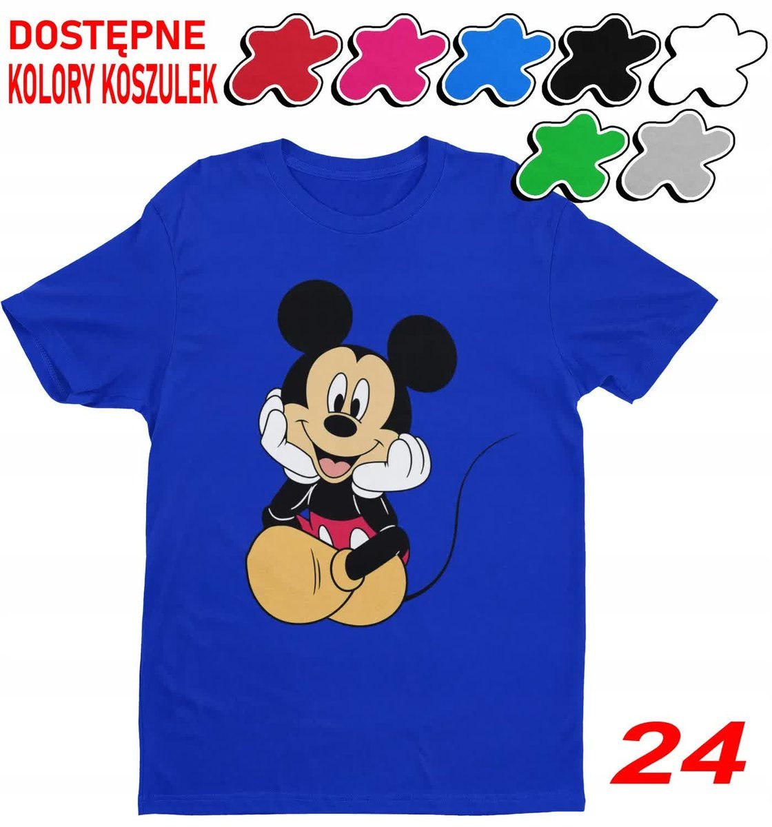 Dziecięca Koszulka Z Nadrukiem Duży Wybór Myszka Miki I Przyjac - L 146-152