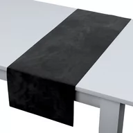 Obrusy i serwetki - Dekoria pl Bieżnik prostokątny głęboka czerń 40 × 130 cm Velvet 410-704-17 - miniaturka - grafika 1