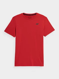 Koszulki sportowe męskie - 4F Koszulka funkcyjna w kolorze czerwonym - grafika 1