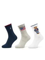Skarpetki damskie - Polo Ralph Lauren Zestaw 3 par wysokich skarpet damskich 455968680001 Kolorowy - miniaturka - grafika 1