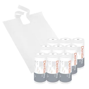 Śliniak dentystyczny na rolce 50cm x 65cm biały podfoliowany 54g DentixPro 270szt - Sprzęt i akcesoria stomatologiczne - miniaturka - grafika 1