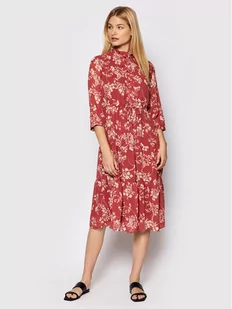 Vero Moda Sukienka codzienna Dino 10227398 Czerwony Regular Fit - Sukienki - miniaturka - grafika 1