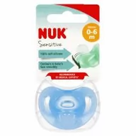 Smoczki uspokajające - Nuk Smoczek uspokajający silikonowy 0-6m Sensitive 10729139 - miniaturka - grafika 1