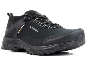 Trekkingi męskie, buty górskie - AMERICAN CLUB Softshell WT83/22, czarne - Buty trekkingowe męskie - miniaturka - grafika 1