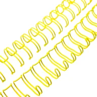 Okładki do laminatorów i bindownic - GRZBIET DRUTOWY do bindowania 5/8" żółty - miniaturka - grafika 1