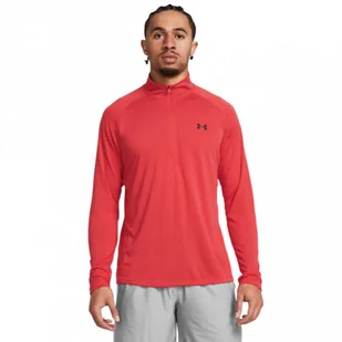 Męska bluza treningowa nierozpinana bez kaptura Under Armour UA Tech 2.0 1/2 Zip - czerwona - UNDER ARMOUR - Koszulki sportowe męskie - miniaturka - grafika 1