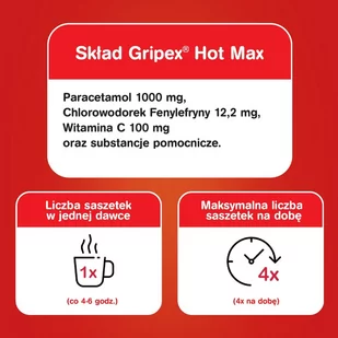 US Pharmacia GRIPEX MAX HOTACTIV 8 szt. - Przeziębienie i grypa - miniaturka - grafika 3