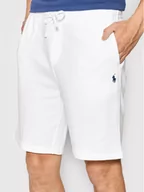 Spodnie sportowe męskie - Polo Ralph Lauren Szorty sportowe 710704271004 Biały Regular Fit - miniaturka - grafika 1