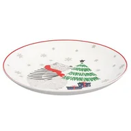 Talerze - Talerz deserowy Winter friends porcelanowy 21 cm niedźwiadek biały - miniaturka - grafika 1