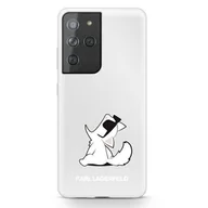 Etui i futerały do telefonów - Karl Lagerfeld KLHCS21LCFNRC S21 Ultra G998 hardcase transparent Choupette Fun KF000521 - miniaturka - grafika 1