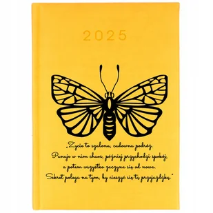 KALENDARZ A5 2025 Cytrynowy ŻYCIE TO SZALONA PODRÓŻ Dla Nauczyciela Wzory - Notesy i bloczki - miniaturka - grafika 1