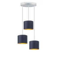 Lampy sufitowe - Lampa wisząca nad stół na chromowanym stelażu - S2-Z21 - miniaturka - grafika 1