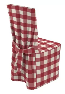Dekoria Sukienka na krzesło czerwono biała krata 5,5x5,5cm) 45x94 cm Quadro 580-136-18 - Pokrowce na meble - miniaturka - grafika 1