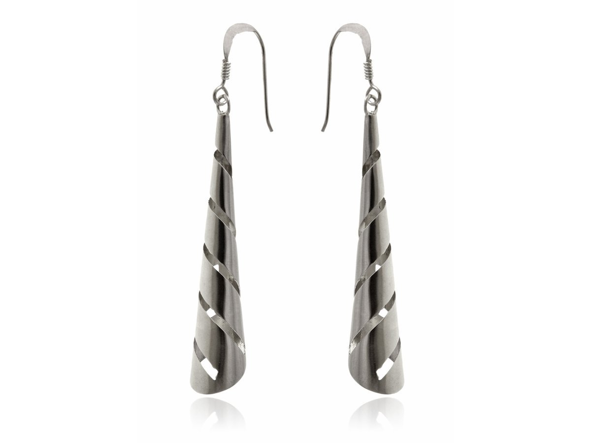 Kolczyki srebrne Wiszące stożki k3604