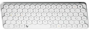 KeySonic KSK-5020BT-S klawiatura Biuro Bluetooth QWERTZ Niemiecki Aluminium, Biały 61010 - Klawiatury - miniaturka - grafika 1