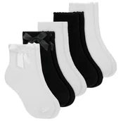 Skarpetki dla dzieci - Bambusowe Skarpetki Dla Dziewczynki Z Kokardkami I Subtelnymi Zdobieniami - 5-Pak - bartek - miniaturka - grafika 1