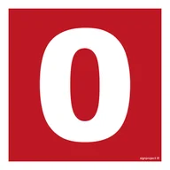 Systemy ekspozycyjne i znaki informacyjne - BC020 LICZBA 0, KN - FOLIA PODŁOGOWA NIEŚWIECĄCA; (100X100MM) - miniaturka - grafika 1