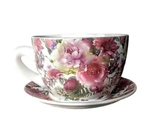 Filiżanka doniczka ceramiczna kwiaty nr 3 średnica 15cm - Donice - miniaturka - grafika 1