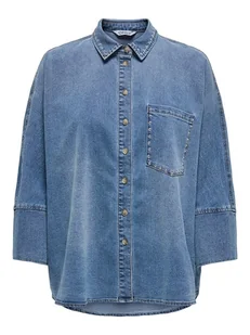 ONLY Koszula dżinsowa w kolorze niebieskim - Koszule damskie - miniaturka - grafika 1