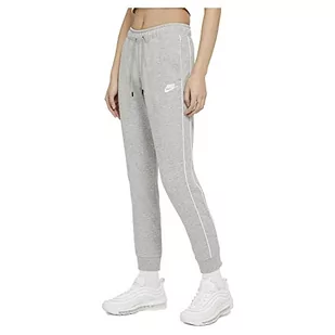 Nike Spodnie damskie Jogger Mlnm Fleece szary wrzos/biały S CZ8340 - Spodnie damskie - miniaturka - grafika 1