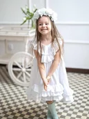 Sukienki i spódniczki dla dziewczynek - Sukienka Flamenco White - miniaturka - grafika 1