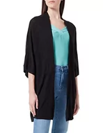 Swetry damskie - TOM TAILOR Damski Kardigan oversize 1032206, 14482 - Deep Black, M - miniaturka - grafika 1