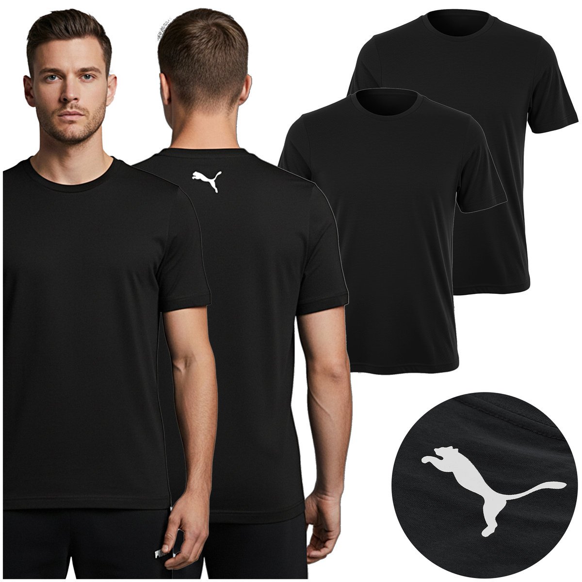 PUMA - 2-PAK KOSZULKA MĘSKA BPPO-000408 BLANK BASE - Men's TEE 678256-02-2P-L
