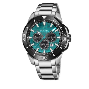 Zegarek Zegarek Festina Chrono Bike 20641/3 Silver - Zegarki męskie - miniaturka - grafika 1