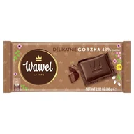Czekolada - Wawel Czekolada delikatnie gorzka 43 % Cocoa 80 g - miniaturka - grafika 1