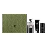Zestawy perfum męskich - Guilty Pour Homme zestaw woda toaletowa spray 90ml + żel pod prysznic 50ml + dezodorant sztyft 75ml - miniaturka - grafika 1
