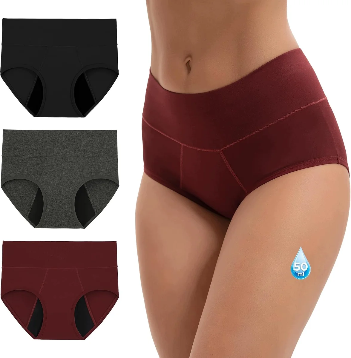 INNERSY Majtki menstruacyjne bardzo duży przepływ 3 szt rozmiar 44