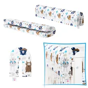 Zabezpieczenia dla dzieci - Ochraniacz do łóżeczka na barierkę - Ochraniacz piankowy i z bawełny 90 cm - miniaturka - grafika 1