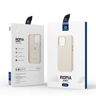 Dux Ducis Roma skórzane etui do iPhone 13 Pro Max elegancki pokrowiec z naturalnej skóry biały - Etui i futerały do telefonów - miniaturka - grafika 5