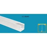 Pozostałe akcesoria sieciowe - Listwa elektroinstalacyjna korytko kablowe 40x40 biała 2m / Stasiński - miniaturka - grafika 1