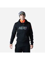 Bluzy męskie - Bluza męska Rossignol Hero Hoodie czarny M - miniaturka - grafika 1