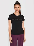 Koszulki i topy damskie - Patrizia Pepe T-Shirt CM1419/J013-K103 Czarny Regular Fit - miniaturka - grafika 1