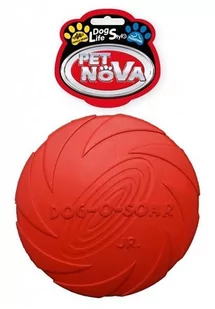 Frisbee PET NOVA Rub Disc Red dysk gumowy 15cm PET NOVA - Zabawki dla psów - miniaturka - grafika 1