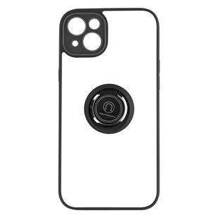 iPhone 14 Plus Case Podstawka wideo z dwóch materiałów z metalicznym pierścieniem, czarna - Etui i futerały do telefonów - miniaturka - grafika 1