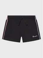 Spodenki damskie - Champion Szorty sportowe 404669 Czarny Regular Fit - miniaturka - grafika 1