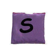 Woreczek gimnastyczny, litera S, fioletowy - Worki na buty - miniaturka - grafika 1