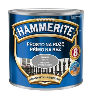 Hammerite Farba do metalu Prosto Na Rdzę połysk szary 0 25 l - Farby do metalu - miniaturka - grafika 2